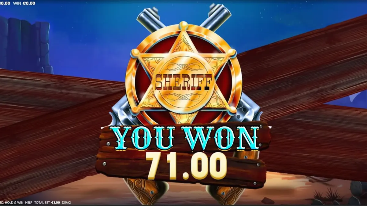 Most Wanted: Hold & Win slot com temática de Velho Oeste
