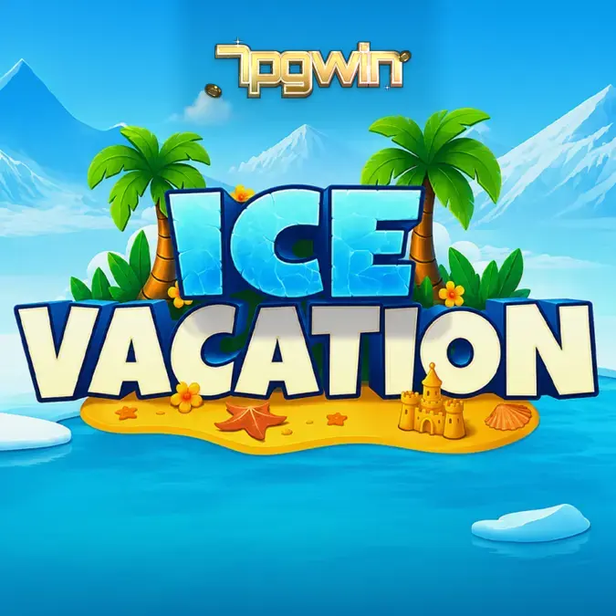 Visual vibrante e tropical do jogo de slot Ice Vacation com o urso polar na praia.